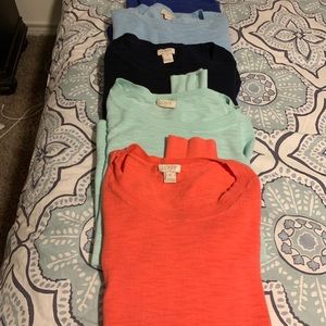 Bundle of five Jcrew lightweight sweaters